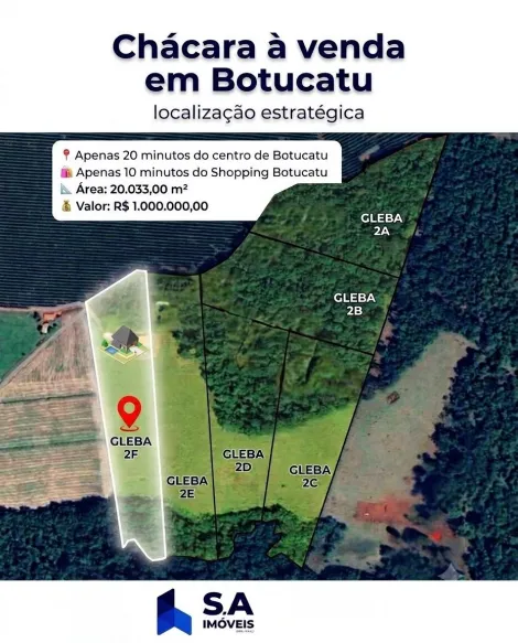 Botucatu Area Rural de Botucatu Rural Venda R$1.000.000,00  Area do terreno 20033.00m2 