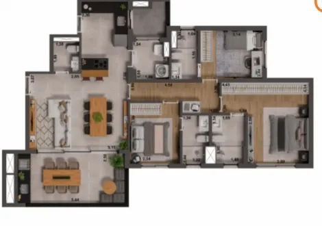 Marilia Jardim Tangara Apartamento Venda R$1.380.000,00 3 Dormitorios 1 Vaga Area do terreno 113.00m2 