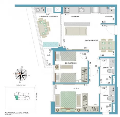 Marilia Jardim Maria Izabel Apartamento Venda R$610.000,00 2 Dormitorios 1 Vaga Area construida 66.60m2