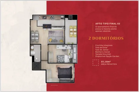 Maringa Zona 08 Apartamento Venda R$550.000,00 2 Dormitorios 1 Vaga 