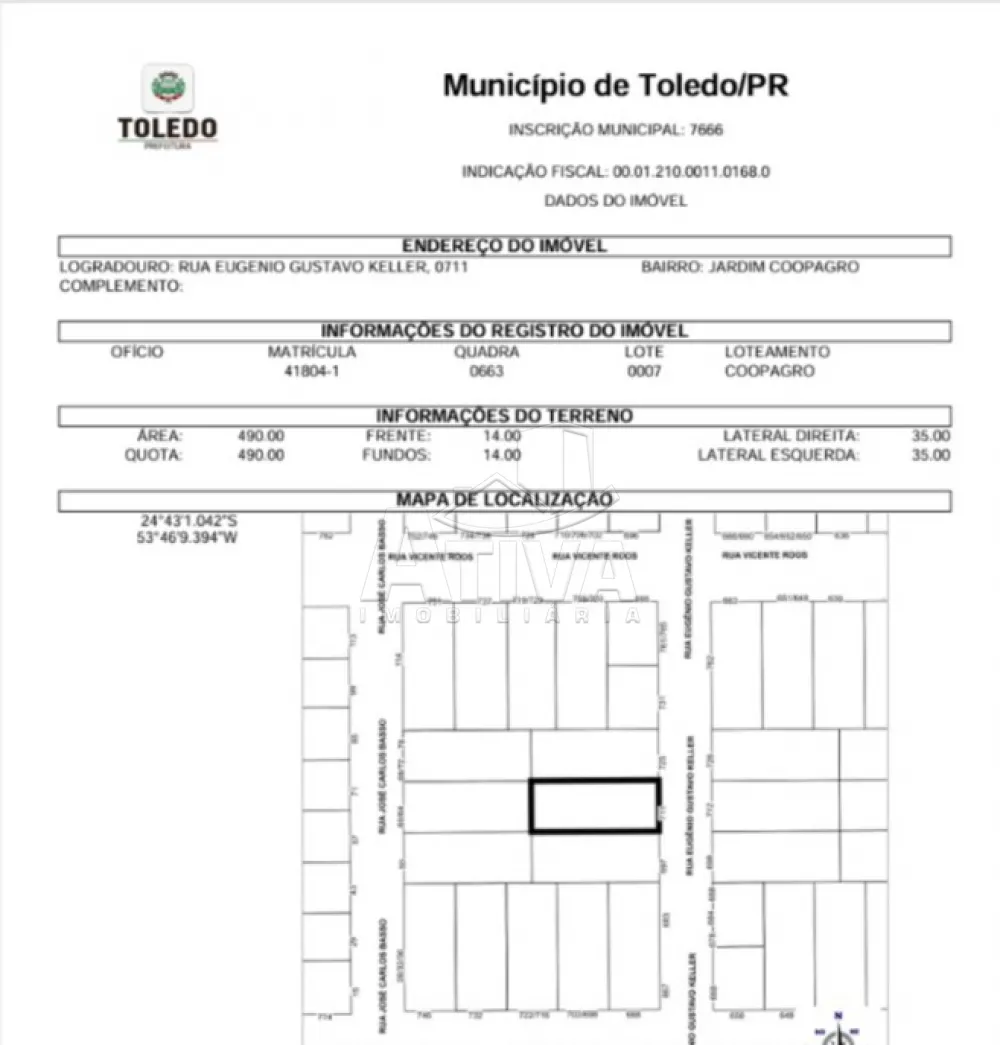 Comprar Terreno / Lote Urbano em Toledo R$ 375.000,00 - Foto 1