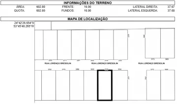 Toledo Jardim Tocantins terreno Venda R$480.000,00  Area do terreno 602.80m2 