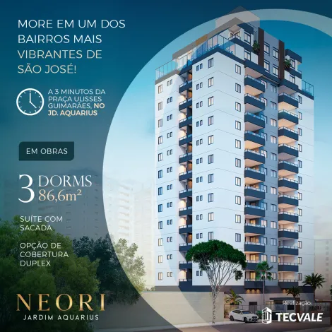 Sao Jose dos Campos Parque Residencial Aquarius Apartamento Venda R$1.283.000,00 3 Dormitorios 1 Vaga Area construida 89.82m2