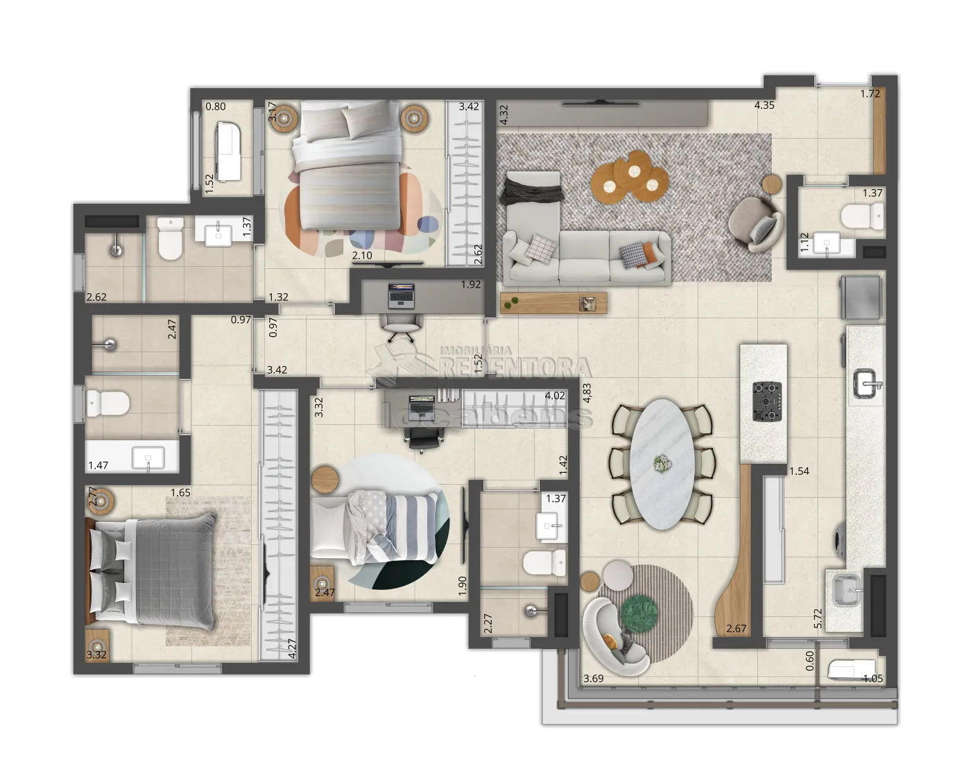 Comprar Apartamento / Padr&atilde;o em S&atilde;o Jos&eacute; do Rio Preto - Foto 1