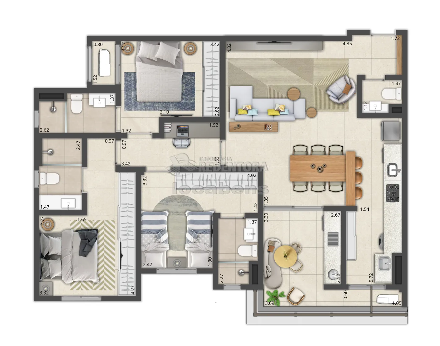 Comprar Apartamento / Padr&atilde;o em S&atilde;o Jos&eacute; do Rio Preto - Foto 3