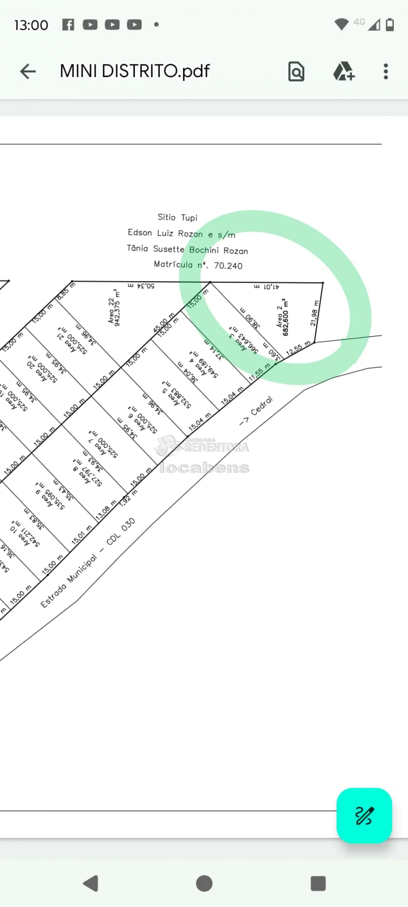Comprar Terreno / Padr&atilde;o em Cedral R$ 140.000,00 - Foto 2