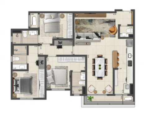 Comprar Apartamento / Padr&atilde;o em S&atilde;o Jos&eacute; do Rio Preto - Foto 2