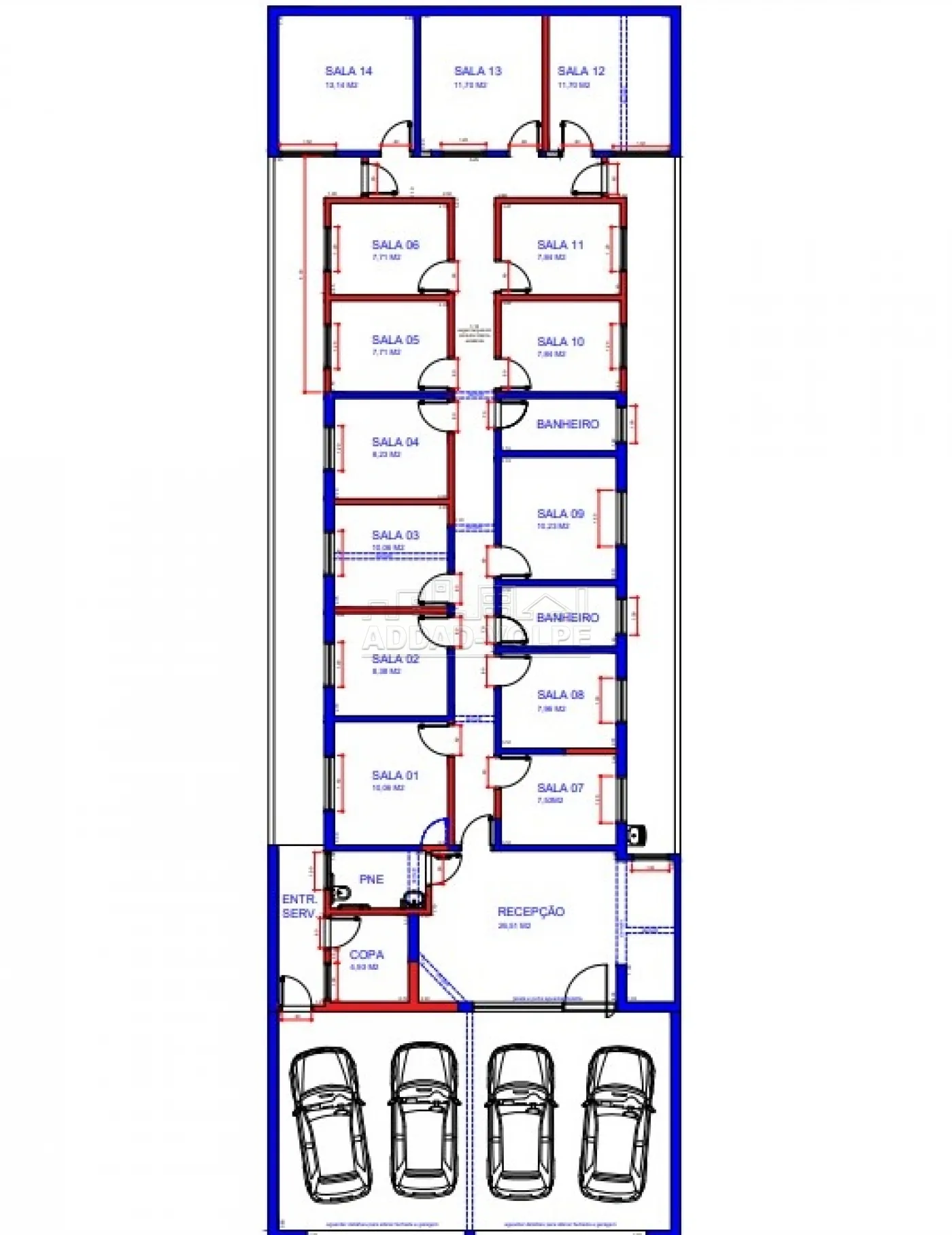 Alugar Comercial / Sala em Condom&iacute;nio em Bauru R$ 1.400,00 - Foto 8