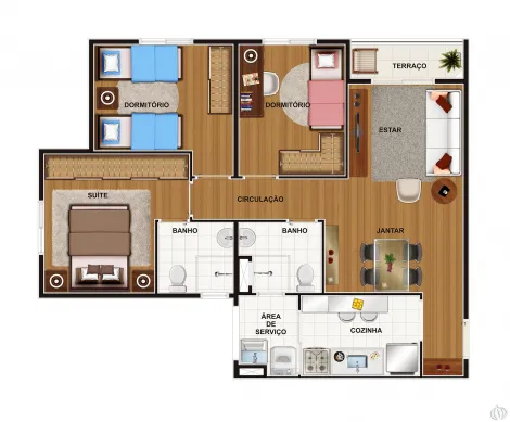 Sao Jose dos Campos Conjunto Residencial Trinta e Um de Marco Apartamento Venda R$490.000,00 Condominio R$370,00 3 Dormitorios 1 Vaga 