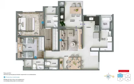 Sao Jose dos Campos Vila Ema Apartamento Venda R$1.300.000,00 2 Dormitorios 2 Vagas 
