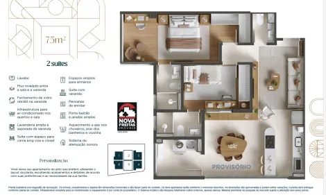 Sao Jose dos Campos Vila Adyana Apartamento Venda R$900.000,00 Condominio R$1.000,00 2 Dormitorios 1 Vaga 