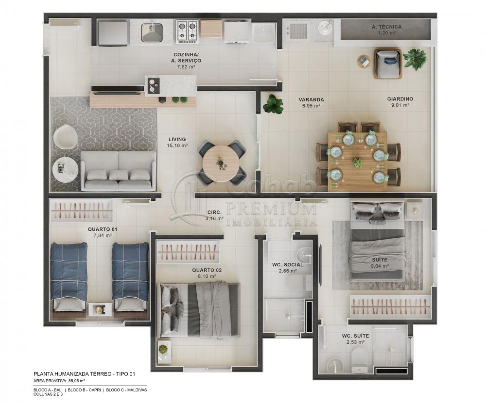 Alugar Apartamento / Padr&atilde;o em Barra dos Coqueiros R$ 1.200,00 - Foto 36
