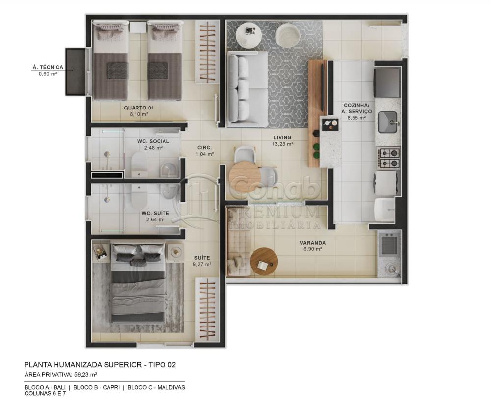 Alugar Apartamento / Padr&atilde;o em Barra dos Coqueiros R$ 1.200,00 - Foto 39