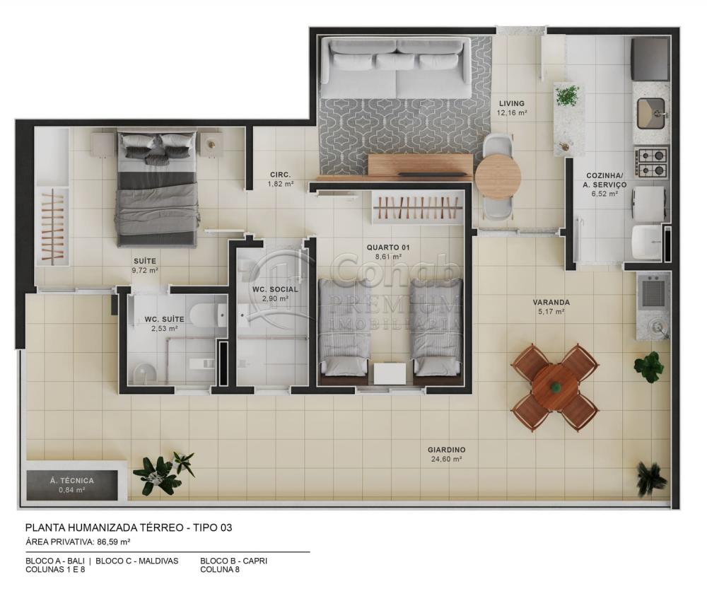 Alugar Apartamento / Padr&atilde;o em Barra dos Coqueiros R$ 1.200,00 - Foto 40