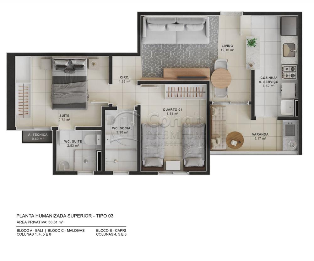 Alugar Apartamento / Padr&atilde;o em Barra dos Coqueiros R$ 1.200,00 - Foto 42