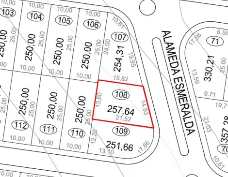 Sao Carlos Aquarela Terreno Venda R$287.300,00  Area do terreno 257.64m2 