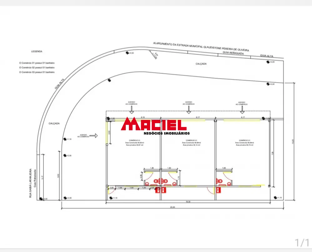 Alugar Comercial / Ponto Comercial em S&atilde;o Jos&eacute; dos Campos R$ 5.500,00 - Foto 1