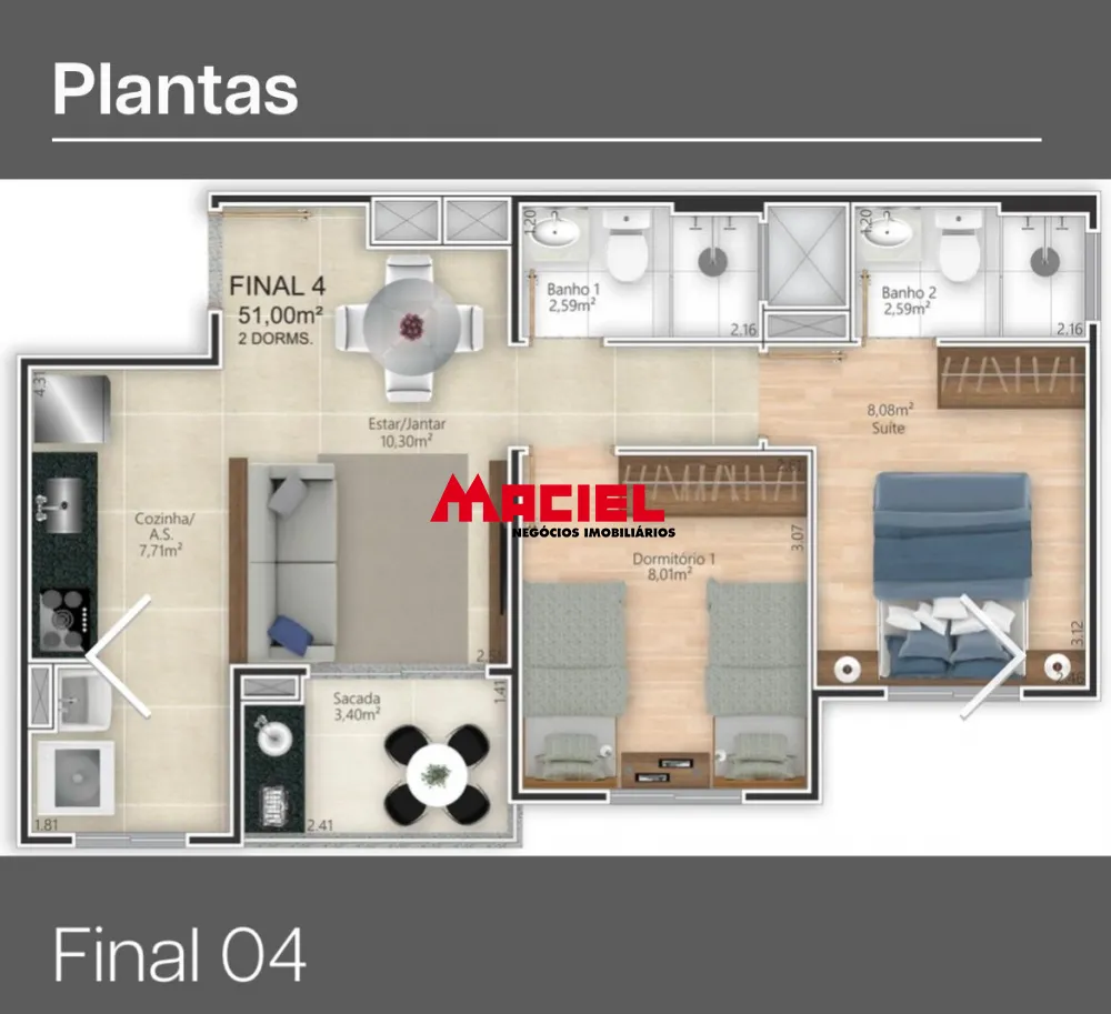 Comprar Apartamento / Padr&atilde;o em Jacare&iacute; R$ 274.331,91 - Foto 5