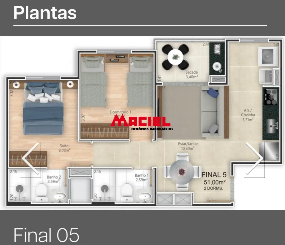 Comprar Apartamento / Padr&atilde;o em Jacare&iacute; R$ 274.331,91 - Foto 6