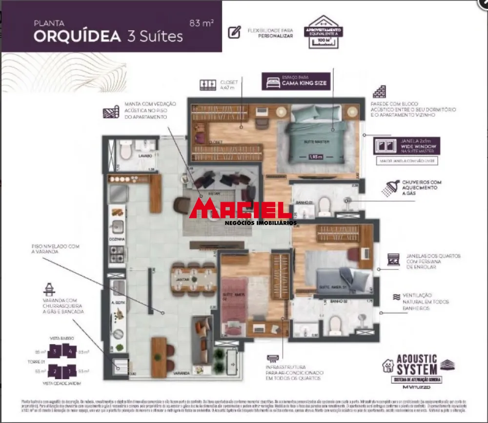 Alugar Apartamento / Padr&atilde;o em S&atilde;o Jos&eacute; dos Campos R$ 5.500,00 - Foto 39