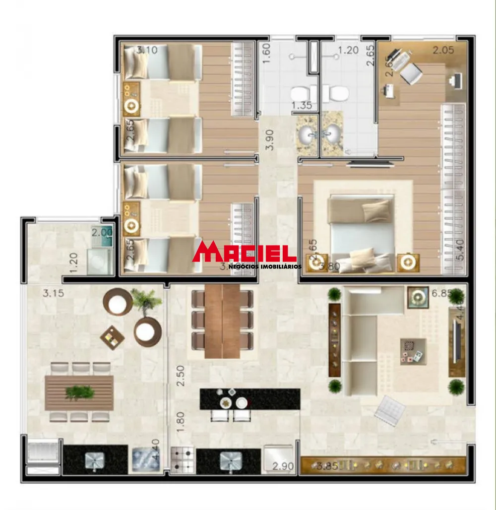 Comprar Apartamento / Padr&atilde;o em Jacare&iacute; R$ 810.000,00 - Foto 4