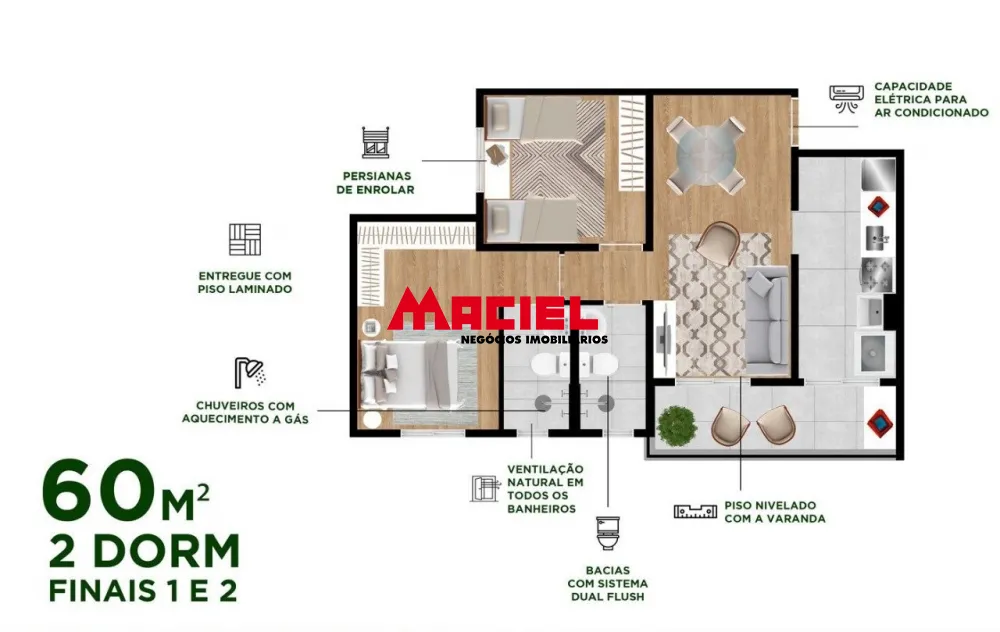 Comprar Apartamento / Padr&atilde;o em S&atilde;o Jos&eacute; dos Campos R$ 499.990,00 - Foto 1