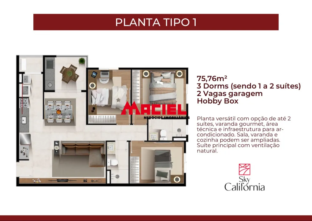 Comprar Apartamento / Padr&atilde;o em Jacare&iacute; R$ 587.000,00 - Foto 3