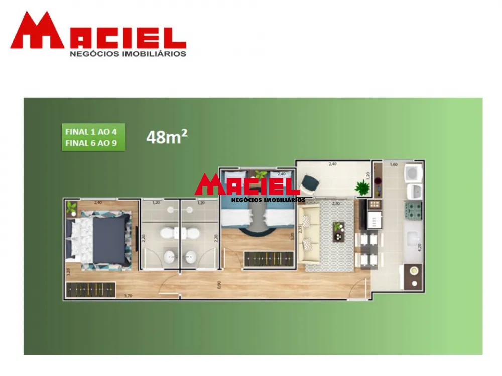 Alugar Apartamento / Padr&atilde;o em S&atilde;o Jos&eacute; dos Campos R$ 2.200,00 - Foto 8