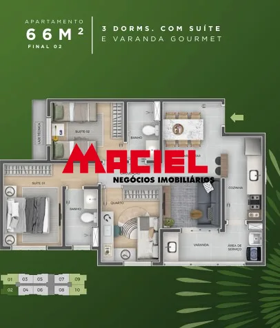 Comprar Apartamento / Padr&atilde;o em S&atilde;o Jos&eacute; dos Campos R$ 599.000,00 - Foto 2