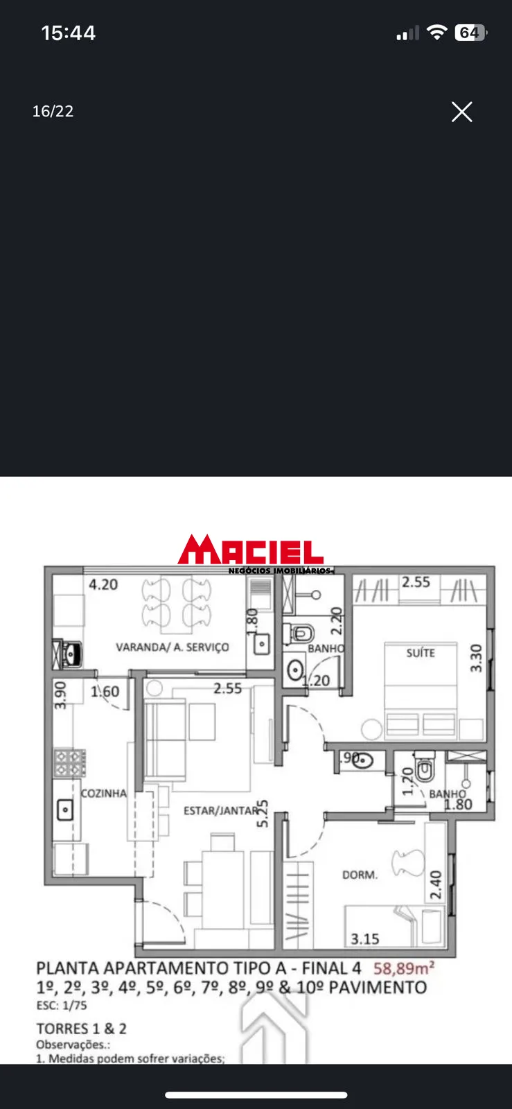 Comprar Apartamento / Padr&atilde;o em Jacare&iacute; R$ 370.000,00 - Foto 16