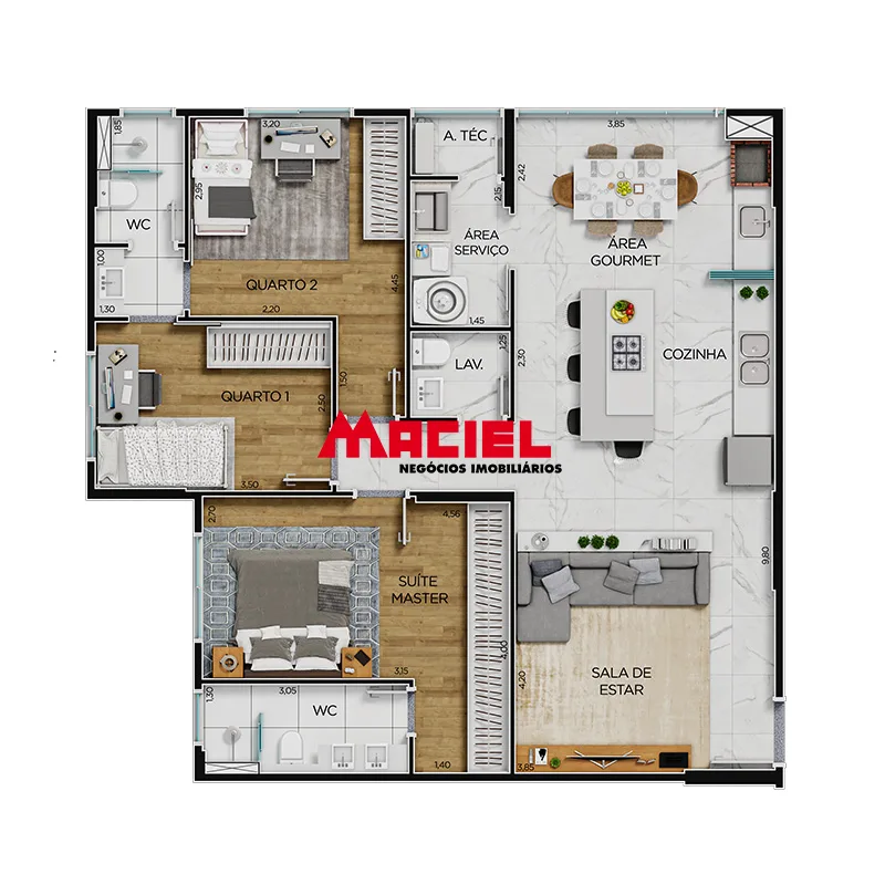 Comprar Apartamento / Padr&atilde;o em Jacare&iacute; R$ 1.060.000,00 - Foto 4