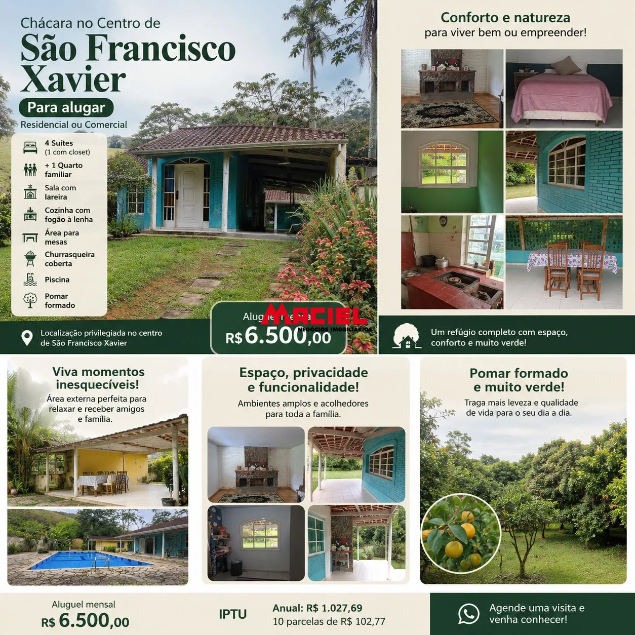 Alugar Rural / Ch&aacute;cara em S&atilde;o Jos&eacute; dos Campos R$ 6.500,00 - Foto 2