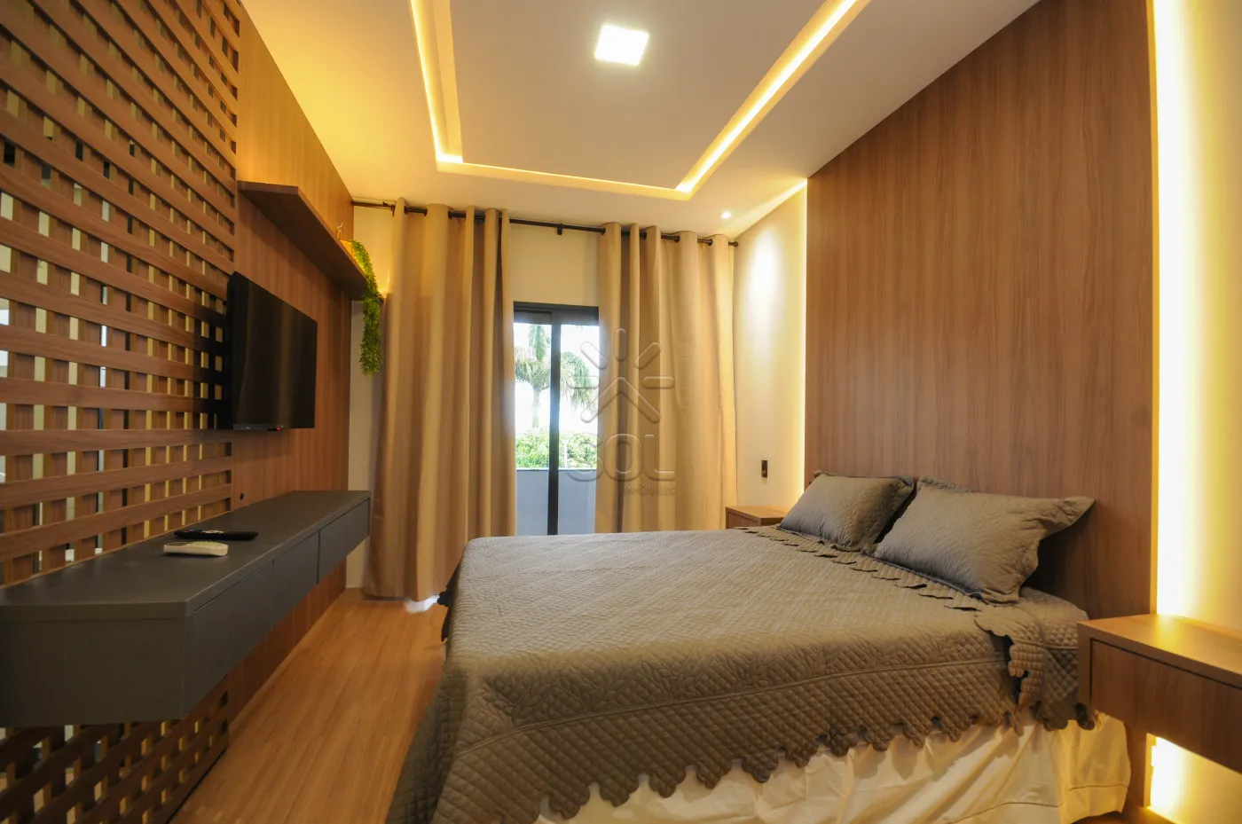 Sobrado novo de alto padrão à venda no Lancaster em Foz do Iguaçu/PR - 192m² | Mobiliado | 3 quartos | Área gourmet
