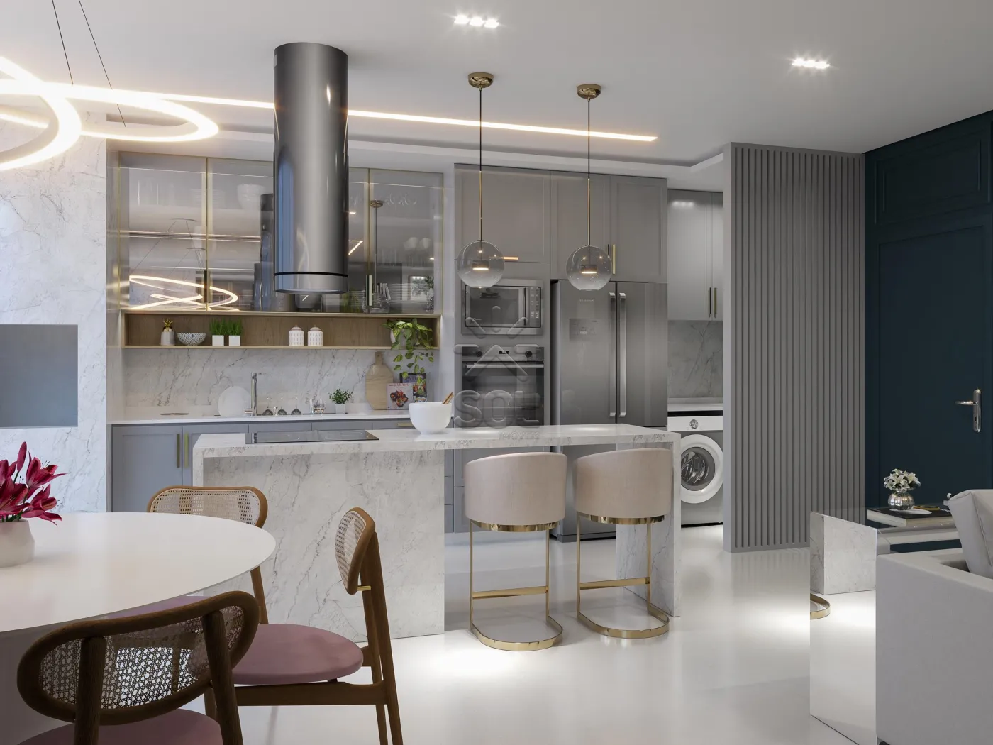 Apartamento novo à venda no Edifício Jardins em Foz do Iguaçu/PR - 91,95m², 3 quartos e 2 vagas de garagem