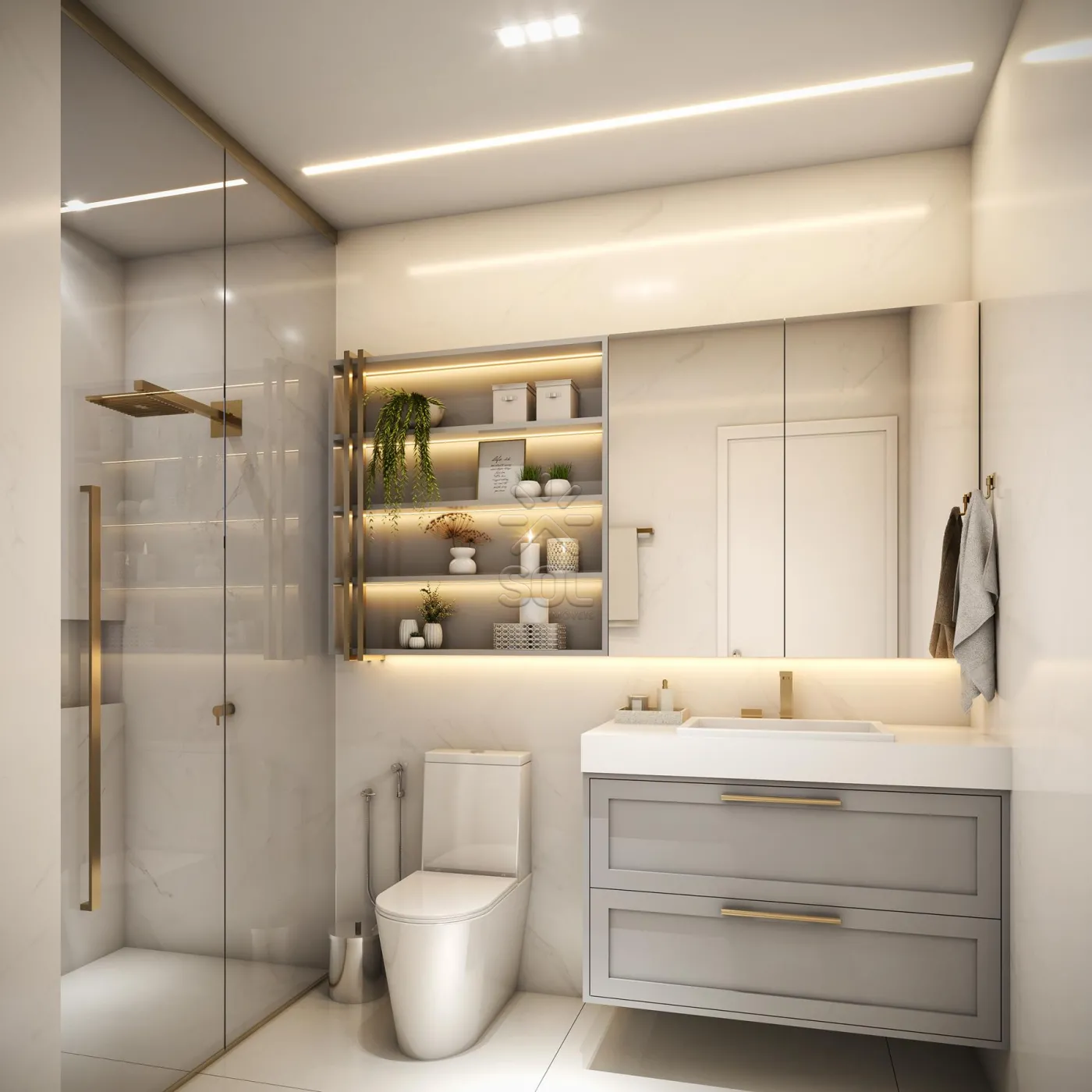 Apartamento novo à venda no Edifício Jardins em Foz do Iguaçu/PR - 91,95m², 3 quartos e 2 vagas de garagem