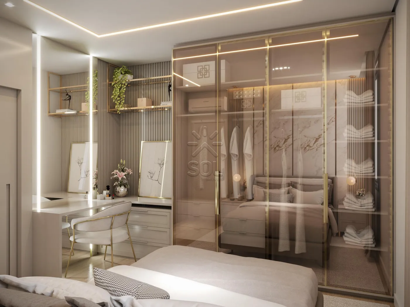 Apartamento novo à venda no Edifício Jardins em Foz do Iguaçu/PR - 72,14m², 2 quartos e 1 vaga de garagem