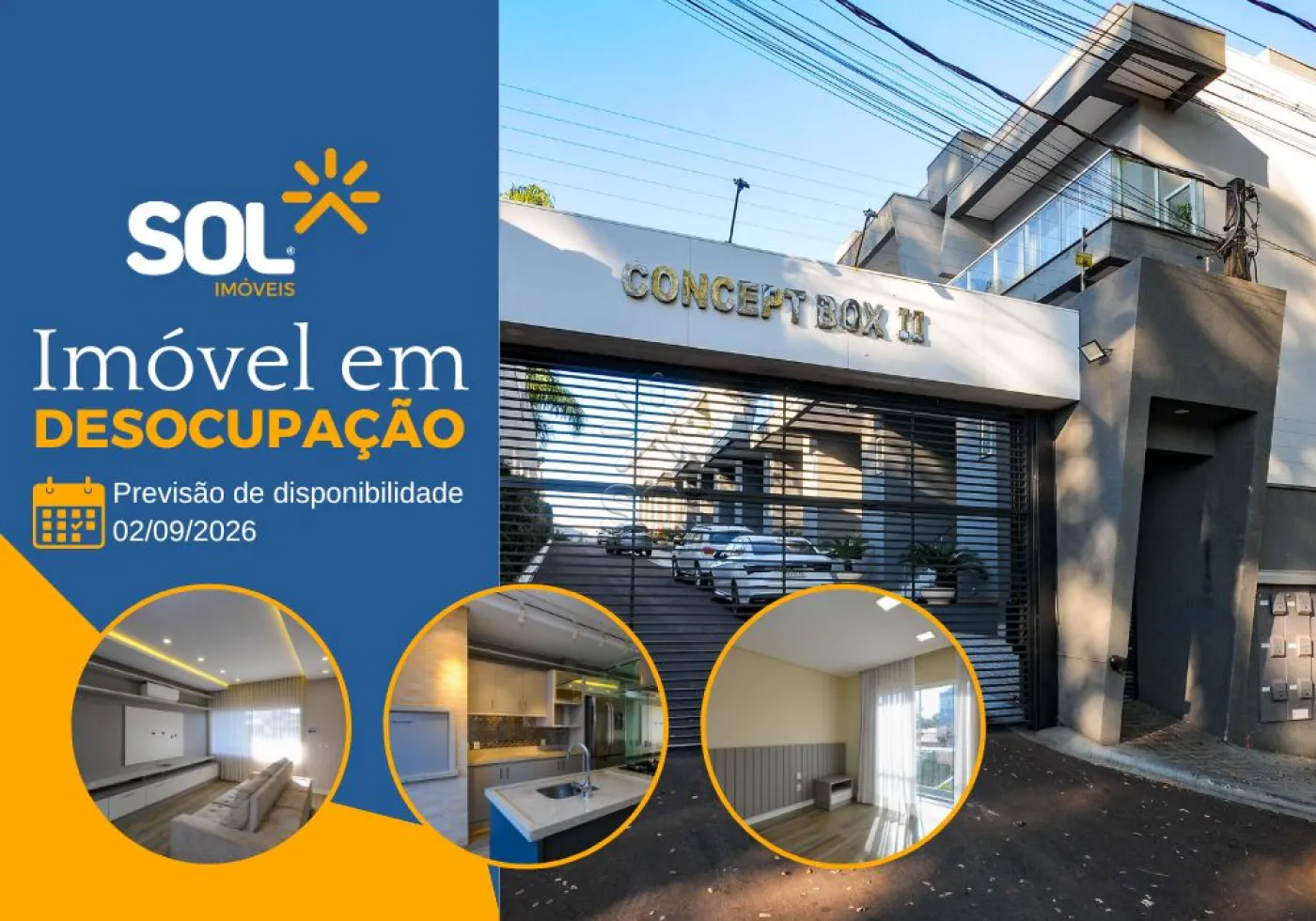 Sobrado semimobiliado para locação no Condomínio Residencial Concept Box House II em Foz do Iguaçu/PR | 2 Suítes | Piscina