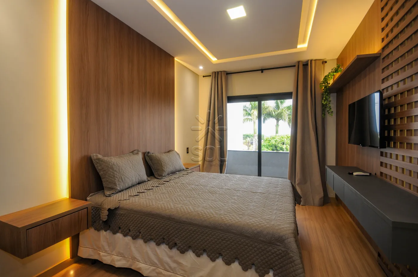 Sobrado novo de alto padrão à venda no Lancaster em Foz do Iguaçu/PR - 192m² | Mobiliado | 3 quartos | Área gourmet