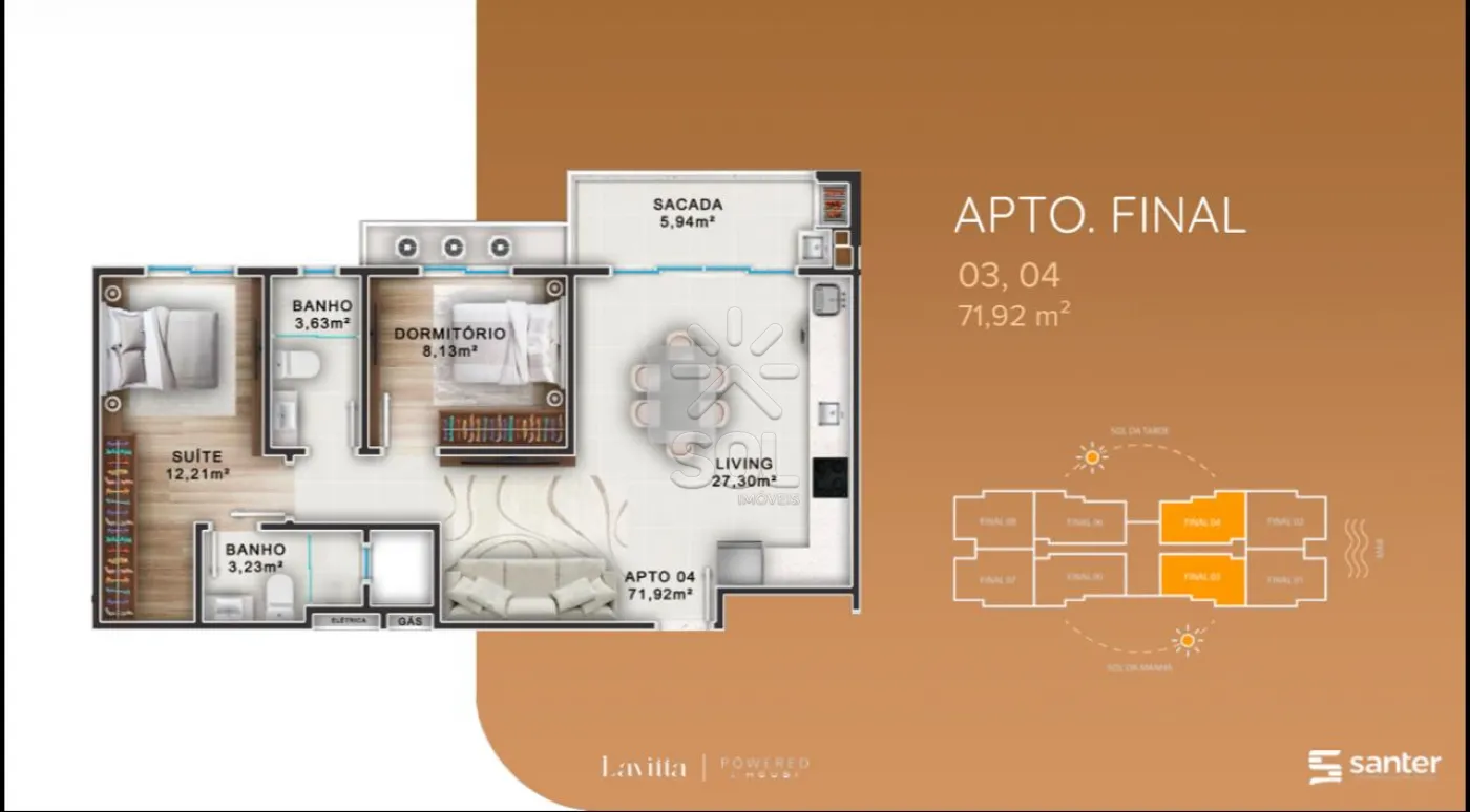 Apartamento novo à venda no Lavitta Residences Beach and Park em Penha/SC - 2 quartos, Home Club completo e a apenas 350 metros do mar