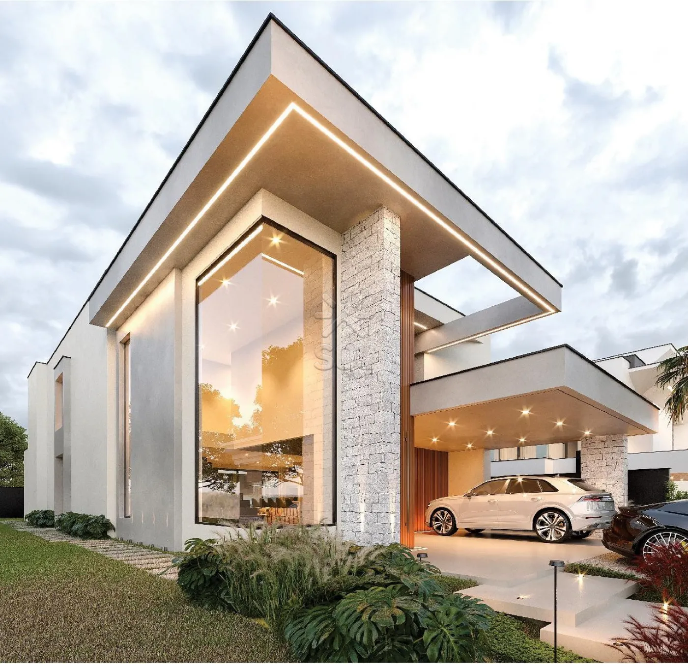 Sobrado de alto padrão à venda no Condomínio Royal Boulevard em Foz do Iguaçu/PR - 419m², 4 suítes e área de lazer exclusiva