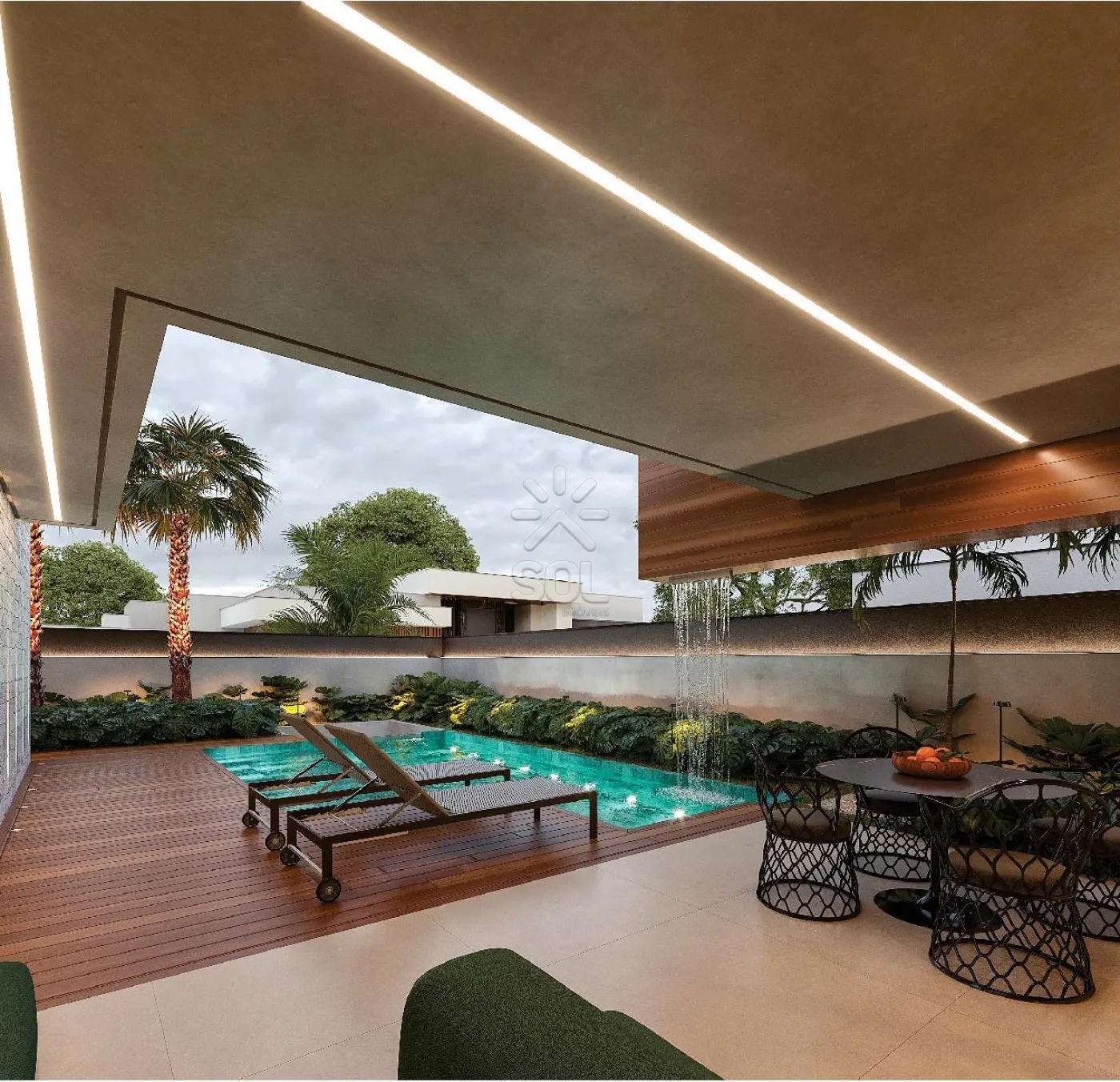 Sobrado de alto padrão à venda no Condomínio Royal Boulevard em Foz do Iguaçu/PR - 419m², 4 suítes e área de lazer exclusiva
