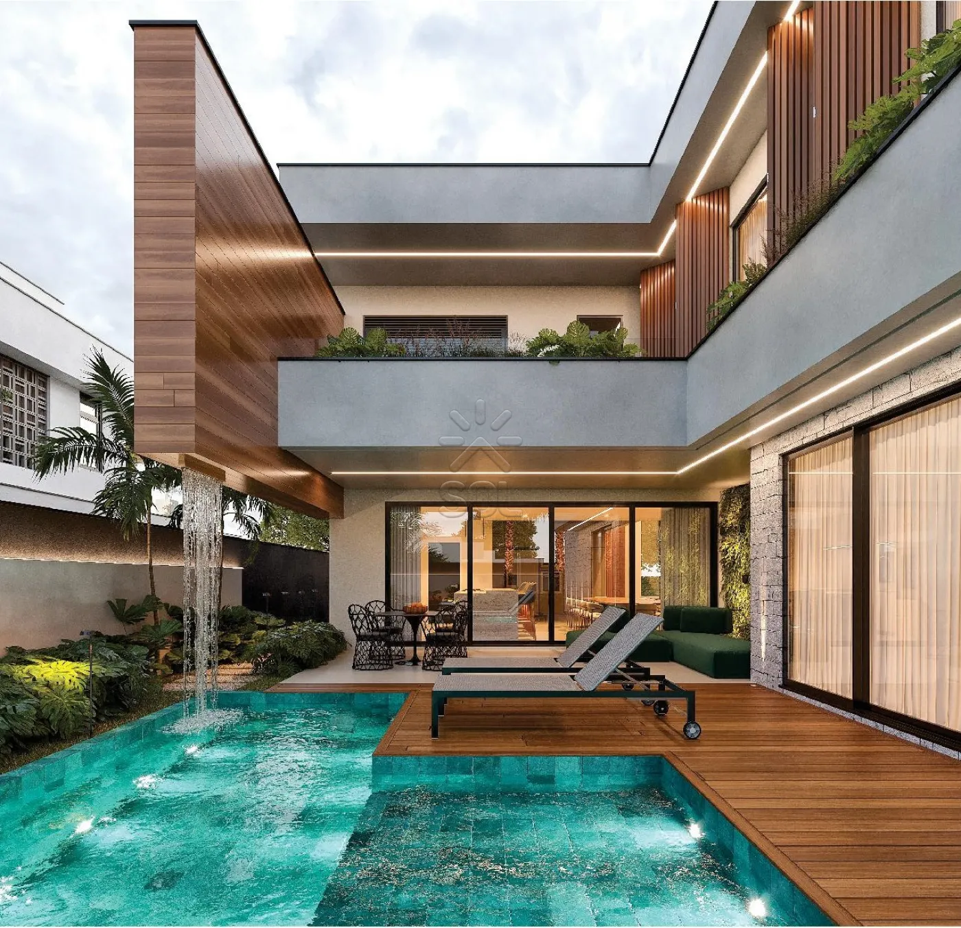 Sobrado de alto padrão à venda no Condomínio Royal Boulevard em Foz do Iguaçu/PR - 419m², 4 suítes e área de lazer exclusiva