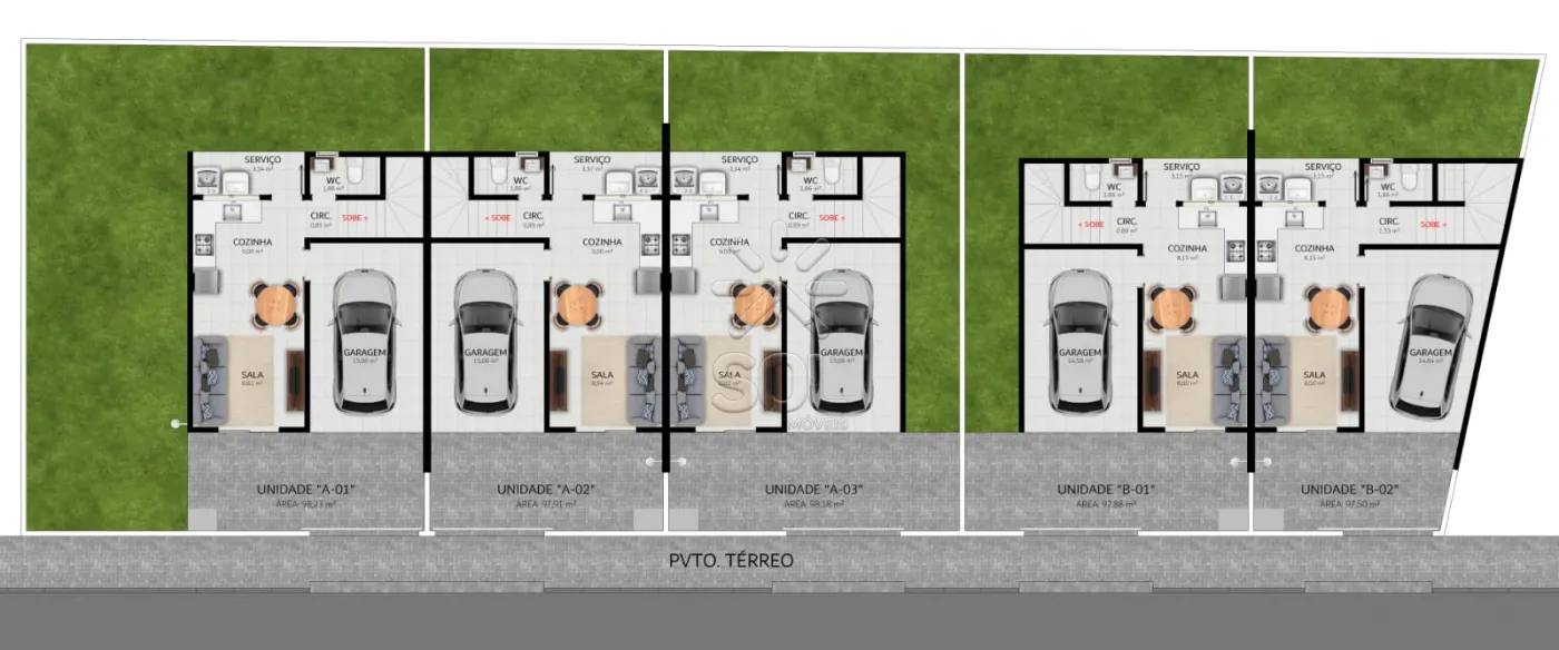 Sobrado novo à venda no bairro Gravatá, em Penha/SC - 96m² de área construída | A partir de R$ 564.000,00