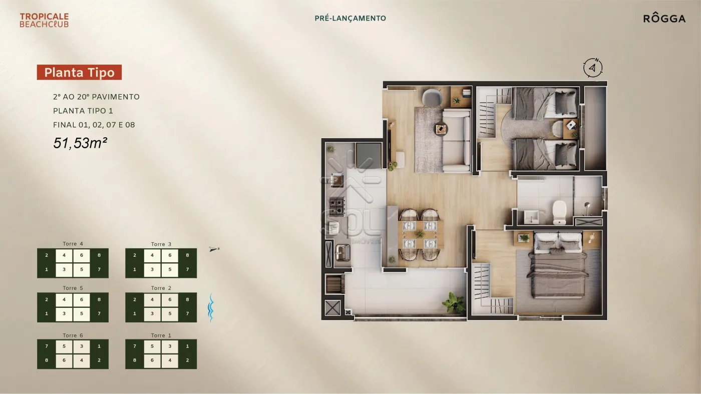 Tropicale Beach Club: novo empreendimento em Penha/SC com estrutura de clube | 2 quartos | A partir de R$ 491.619,91