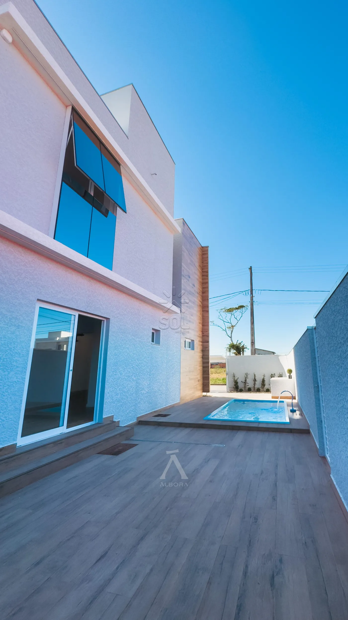 Casa nova de esquina à venda em Nova Barra Velha, Barra Velha/SC - 123m² | 3 quartos | Piscina