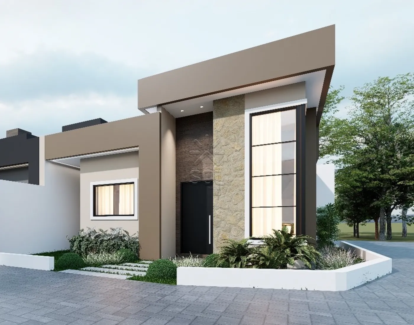 Casa nova de esquina à venda na Vila Maria, em Foz do Iguaçu/PR - 74,10m² | 3 quartos, sendo 1 suíte