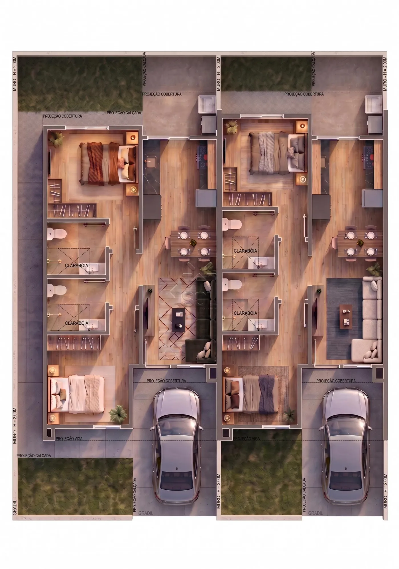 Casa nova à venda no Jardim Canadá em Foz do Iguaçu/PR - 56,31m² | 2 quartos sendo 1 suíte