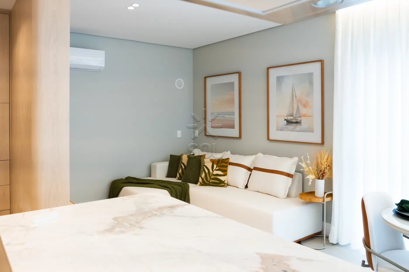 Apartamento giardino mobiliado à venda no Edifício Merídio - Frente-Mar em Balneário Piçarras