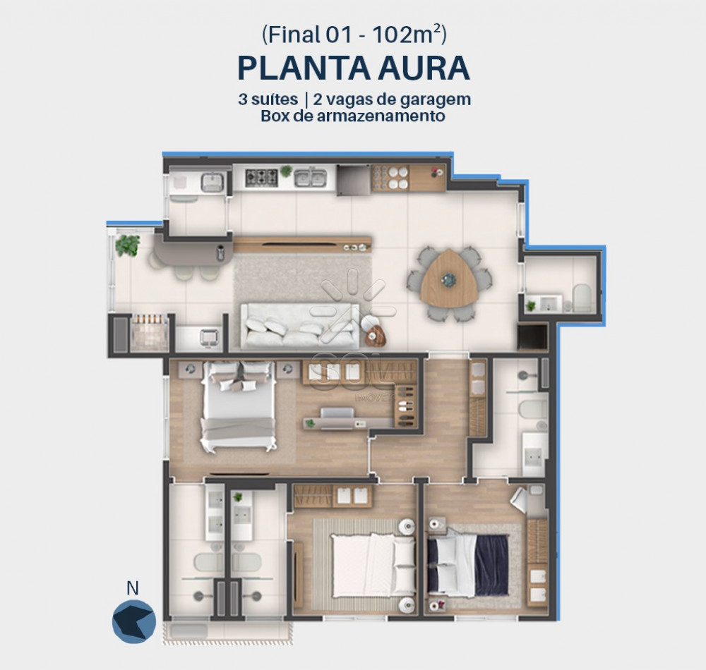 IGUASSU RESIDENCE - Alto padrão a 240 metros do mar em Balneário Piçarras