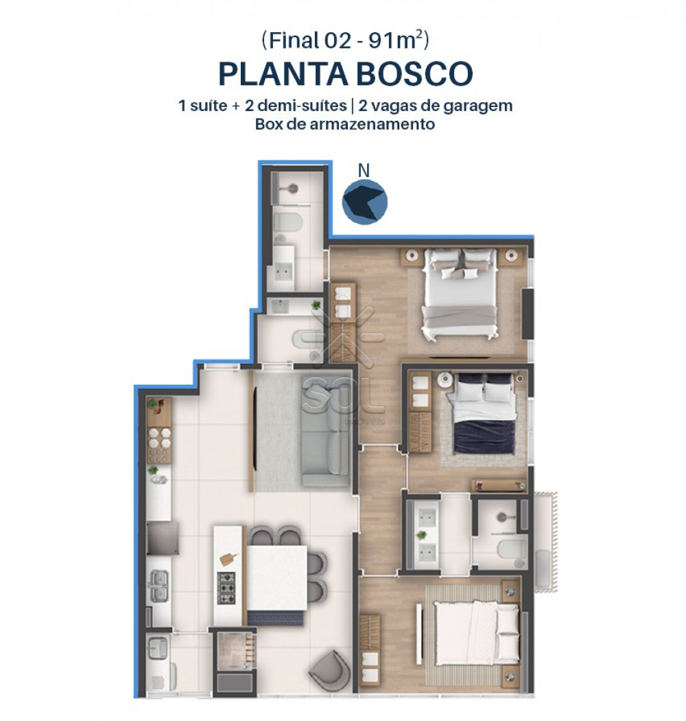 IGUASSU RESIDENCE - Alto padrão a 240 metros do mar em Balneário Piçarras